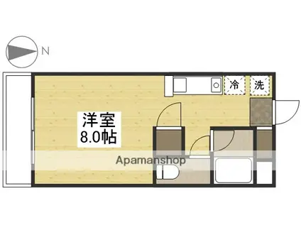 サンメゾン(ワンルーム/1階)の間取り写真