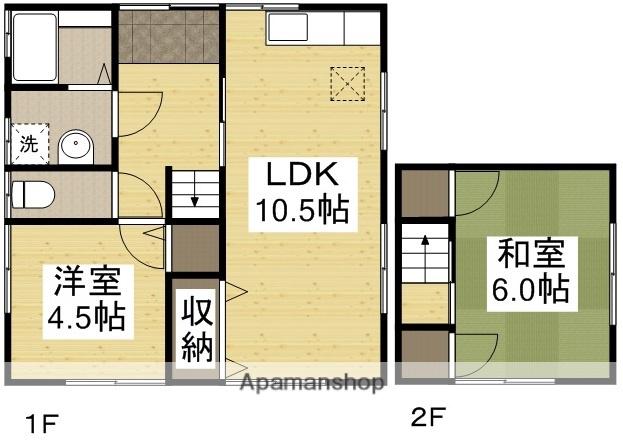 平野タウンハウス(2LDK)の間取り写真