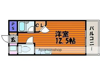 ウエスティンパレス(ワンルーム/9階)の間取り写真