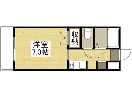 アルファ西古松(ワンルーム/4階)の間取り写真