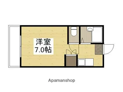 エステートタカツキ(ワンルーム/2階)の間取り写真