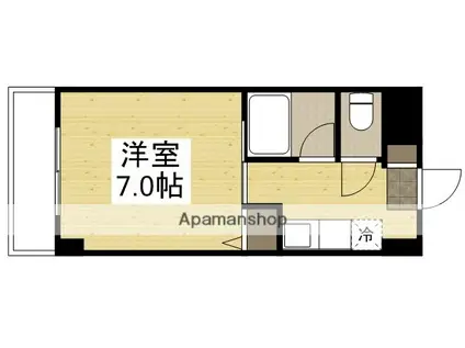 ヴェルメス津島Ⅰ(1K/4階)の間取り写真