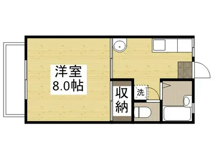 エスポワール都ⅠA棟(1K/2階)の間取り写真