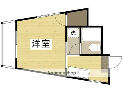 赤木ビル(1K/3階)の間取り写真