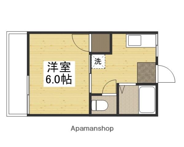 ヤングコーポ(1K/1階)の間取り写真