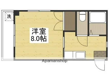 安井ビル(1K/4階)の間取り写真