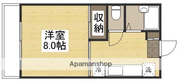 中須賀コーポⅢ(1K/2階)の間取り写真
