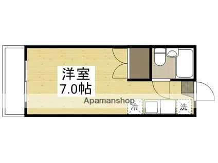 エトワール21 1号館(ワンルーム/4階)の間取り写真