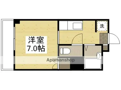 グランデュール旭川(1K/3階)の間取り写真