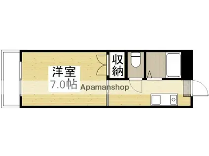 フローレンス当新田2(1K/3階)の間取り写真