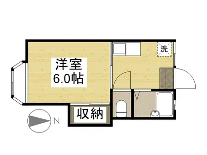 アルパーク21(1K/2階)の間取り写真