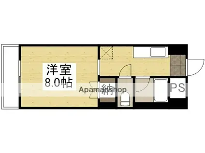 アークハイツ富田町(1K/5階)の間取り写真