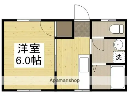 コーポK(1K/2階)の間取り写真