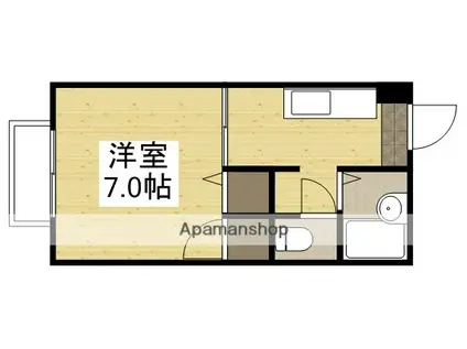 マルシンアパート A(1K/2階)の間取り写真