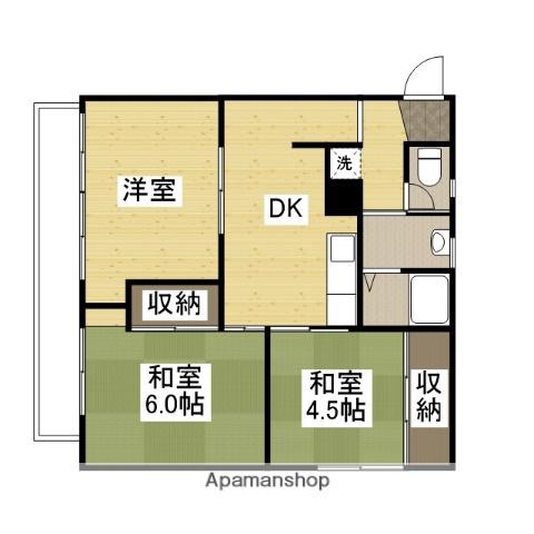 メゾン中野(3DK/1階)の間取り写真