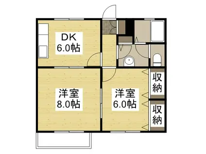 和風サラダ(2DK/1階)の間取り写真