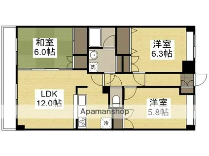 グランヴェール21(3LDK/1階)の間取り写真