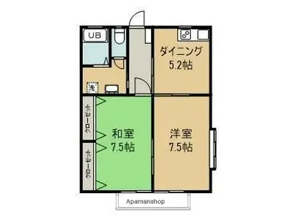 プレステージ2(2K/1階)の間取り写真