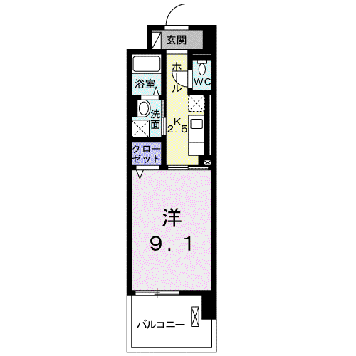MODE EIGHT Ⅰ(1K/1階)の間取り写真