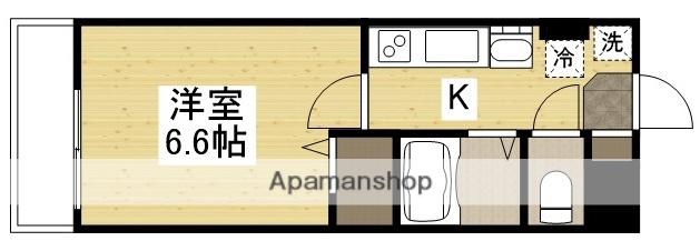 ウェーブレジデンス原尾島Ⅲ(1K/3階)の間取り写真