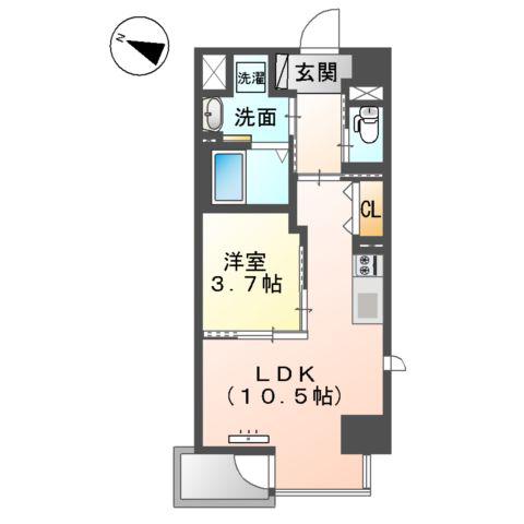 キアーズⅢ(1LDK/2階)の間取り写真