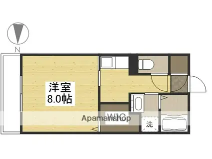 ヴァンベール京山(1K/2階)の間取り写真