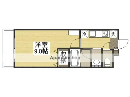 S-1大元駅前(1K/4階)の間取り写真