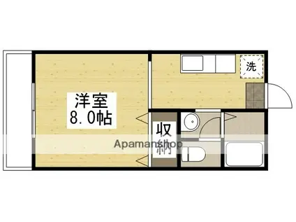ブルームーン21(1K/1階)の間取り写真