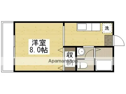 ブルームーン21(1K/2階)の間取り写真