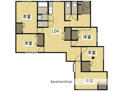 水島臨海鉄道 球場前駅(岡山) 徒歩11分 1階建 築53年(5LDK)の間取り写真