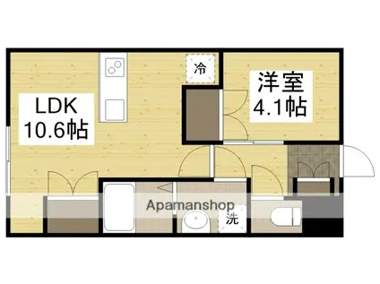フォーシーズンⅠ(1LDK/1階)の間取り写真