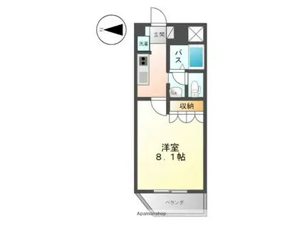 アートメゾン倉敷(1K/5階)の間取り写真