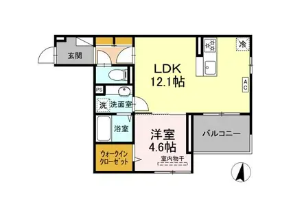 ベル・ポスト(1LDK/3階)の間取り写真