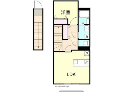 オルトシア(1LDK/2階)の間取り写真