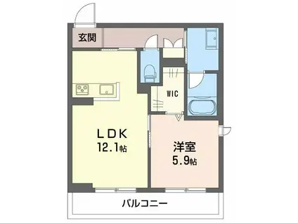 サンフェリーチェⅡ(1LDK/2階)の間取り写真