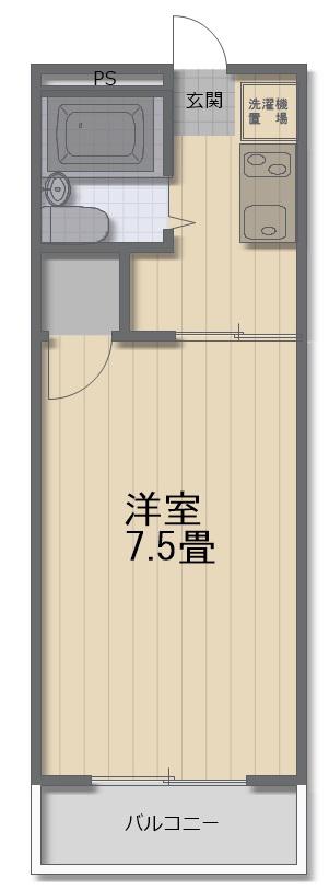 アミ半田1(1K/2階)の間取り写真