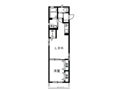 メルハイム南中央(1LDK/1階)の間取り写真