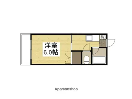 ブライトライツ くらしき(1K/3階)の間取り写真