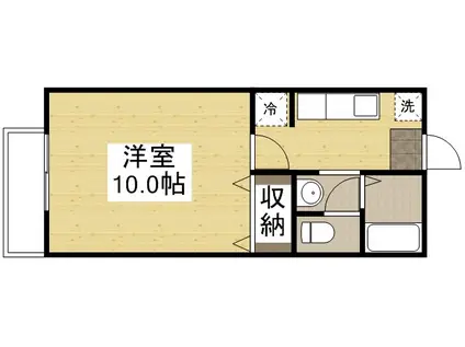 宮原マンション小溝B棟(1K/1階)の間取り写真