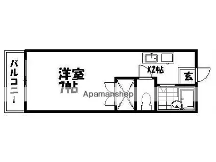 エステートピア平井N棟(ワンルーム/2階)の間取り写真