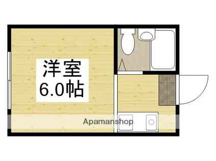 コーポセンチュリィ(ワンルーム/2階)の間取り写真