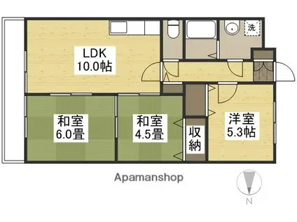 ネクスト倉田 東館(3LDK/7階)の間取り写真
