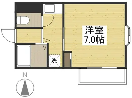 コスモクイーン鹿田(1K/4階)の間取り写真