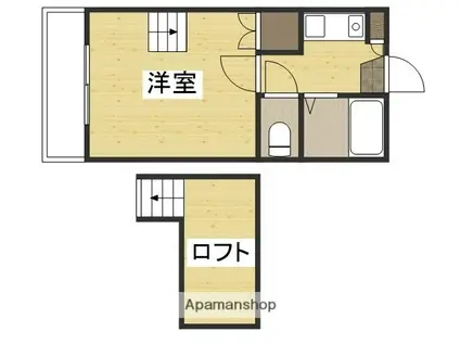 パレス21(1K/1階)の間取り写真