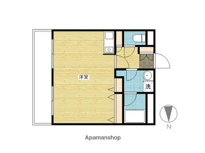 ブランカ新屋敷(ワンルーム/7階)の間取り写真