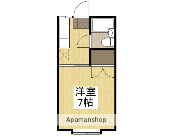 ルミエール北長瀬(1K/2階)の間取り写真