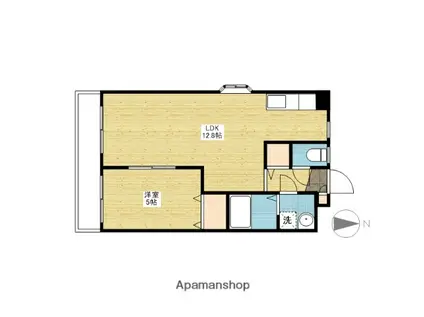 CASA TEN(1LDK/3階)の間取り写真