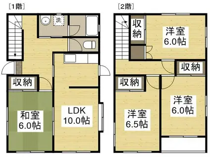 津山線 法界院駅 徒歩11分 2階建 築32年(4LDK)の間取り写真