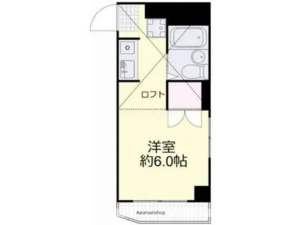 アップルハウス桑田(ワンルーム/4階)の間取り写真