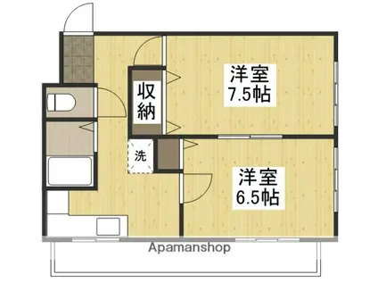 センチュリーロイヤル岡山(2K/2階)の間取り写真